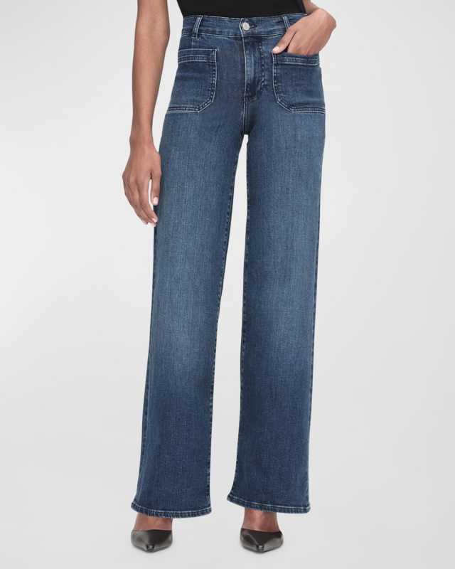 Le Slim Palazzo Bardot Pocket Jeans